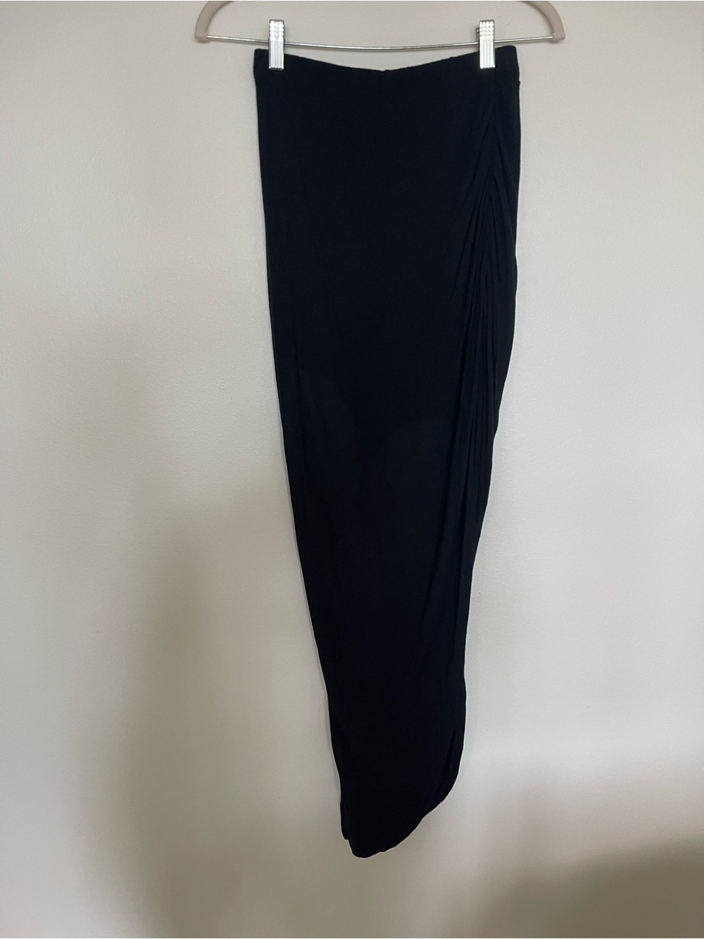 Gianni Bini Black Asymmetrical Draped Skirt